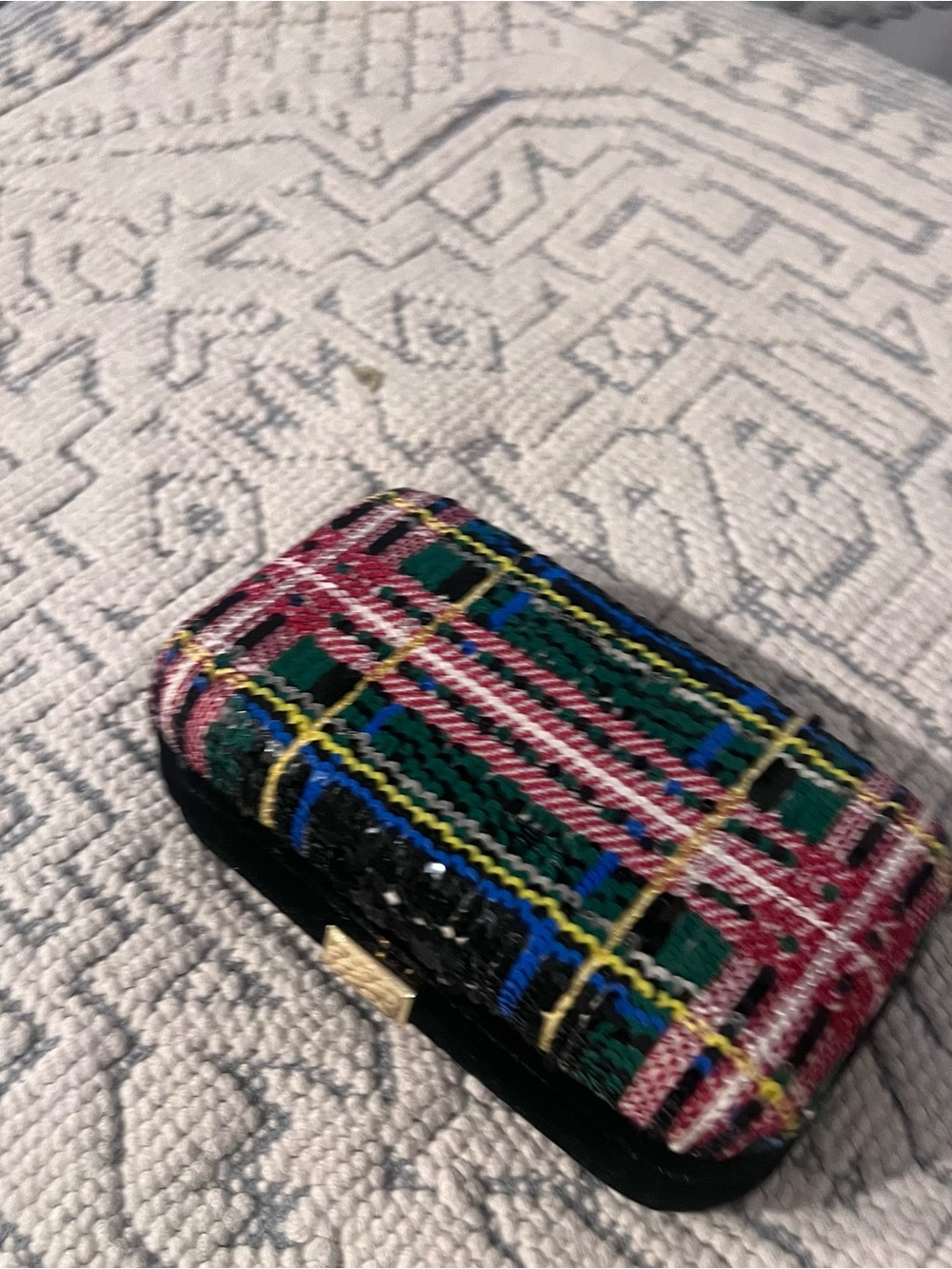 J. Crew Multicolor Sequin Plaid Clutch - Picture 8 of 8